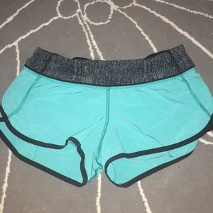 Teal lulu run shorts sz 4